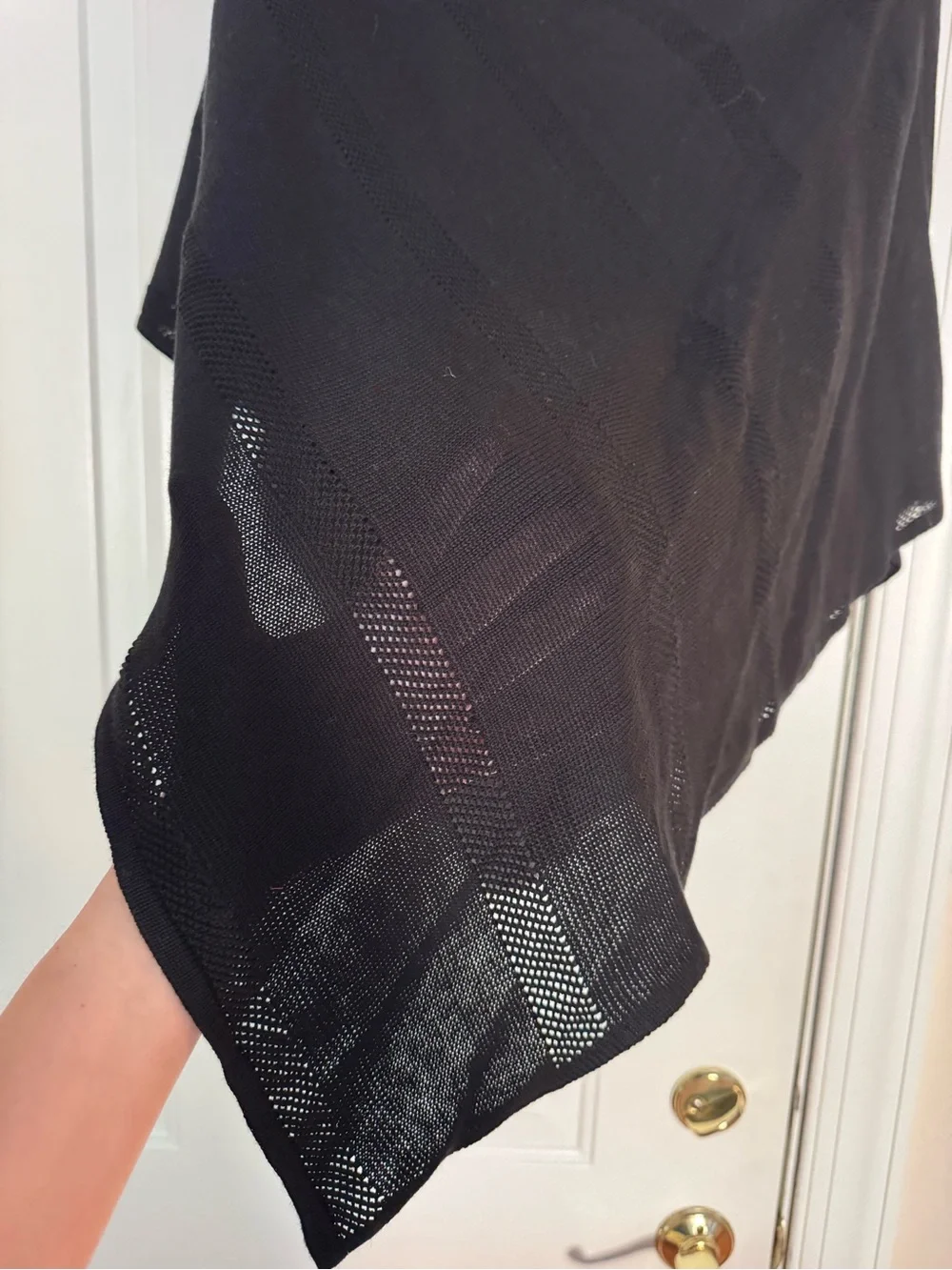 Celeste Black Knit Layering Poncho